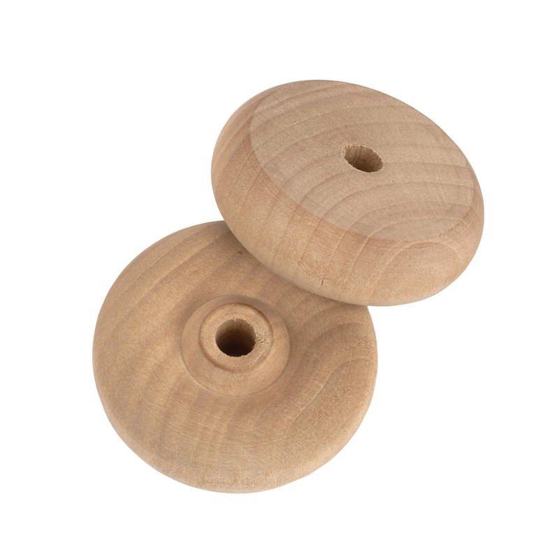 Wooden Toy Wheel - Diameter:1-3/4" - Pieces:2-Piece